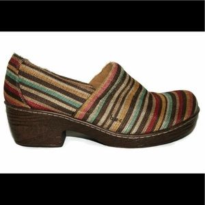 BOC Nadiyya Multi-color Stripe Canvas Clogs
